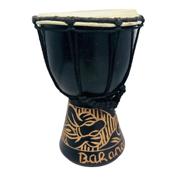 Handmade Small Djembe Drum 8" Tall  x 5.25" Wide - Picture 2 of 7